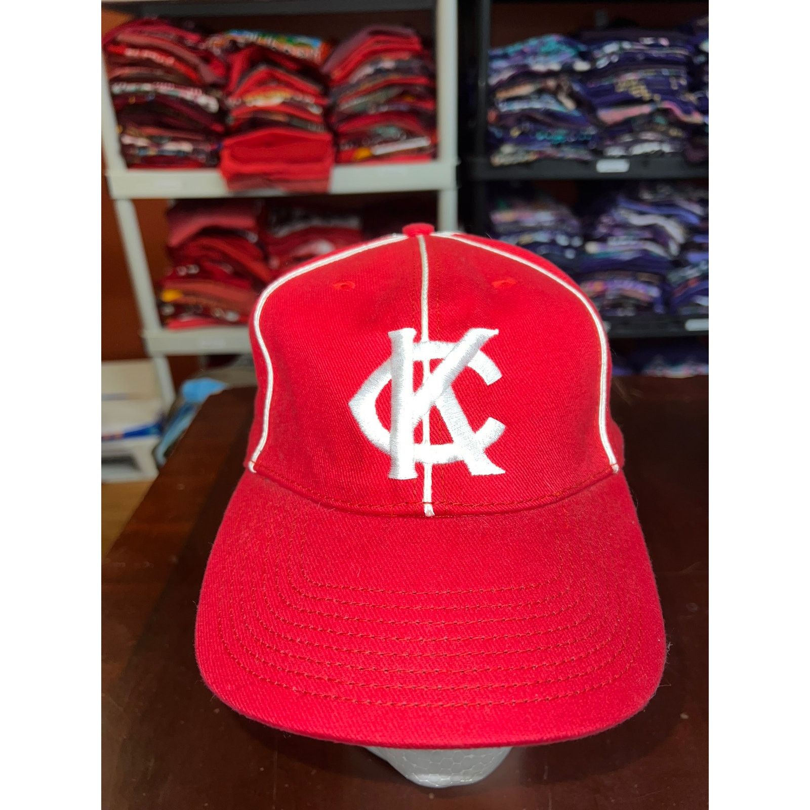 Vintage Kansas City Monarchs Hat NLBM Negro League Baseball Red Cap Size ONE SIZE - 2 Thumbnail