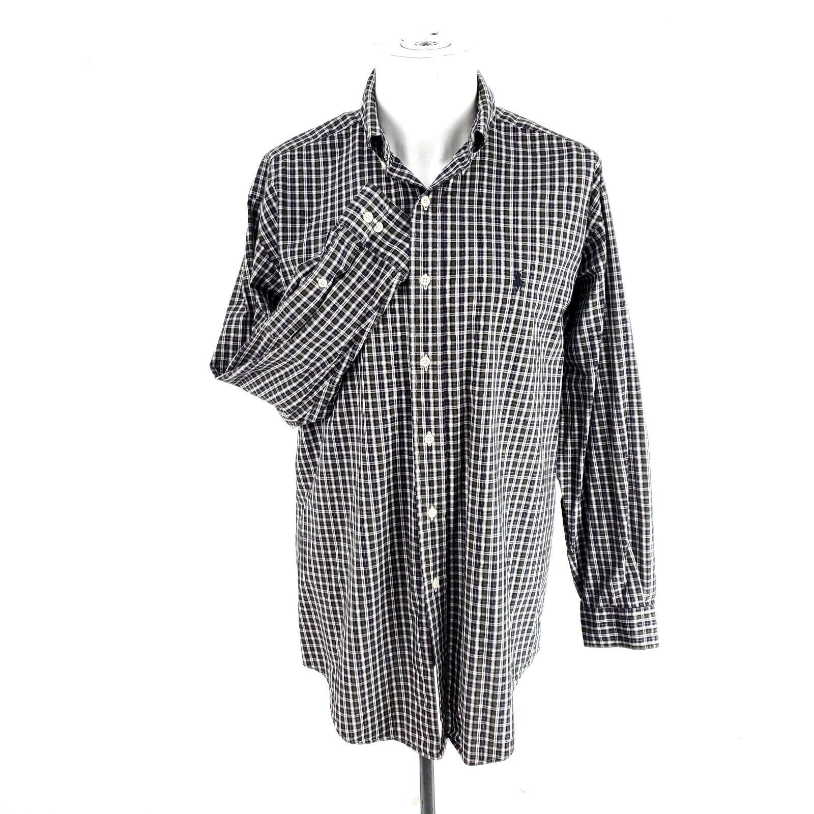 Lauren Ralph Lauren Ralph Lauren Yarmouth Cotton Blue Green Plaid 15.5 16/33 But Size US M / EU 48-50 / 2 - 1 Thumbnail