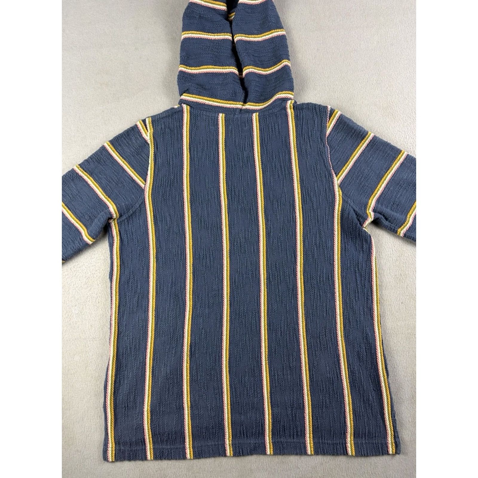 Faherty Faherty Hoodie Pullover Women M Multicolor Stripe Knit Cotton Hooded Beach V-Neck Size M / US 6-8 / IT 42-44 - 5 Thumbnail