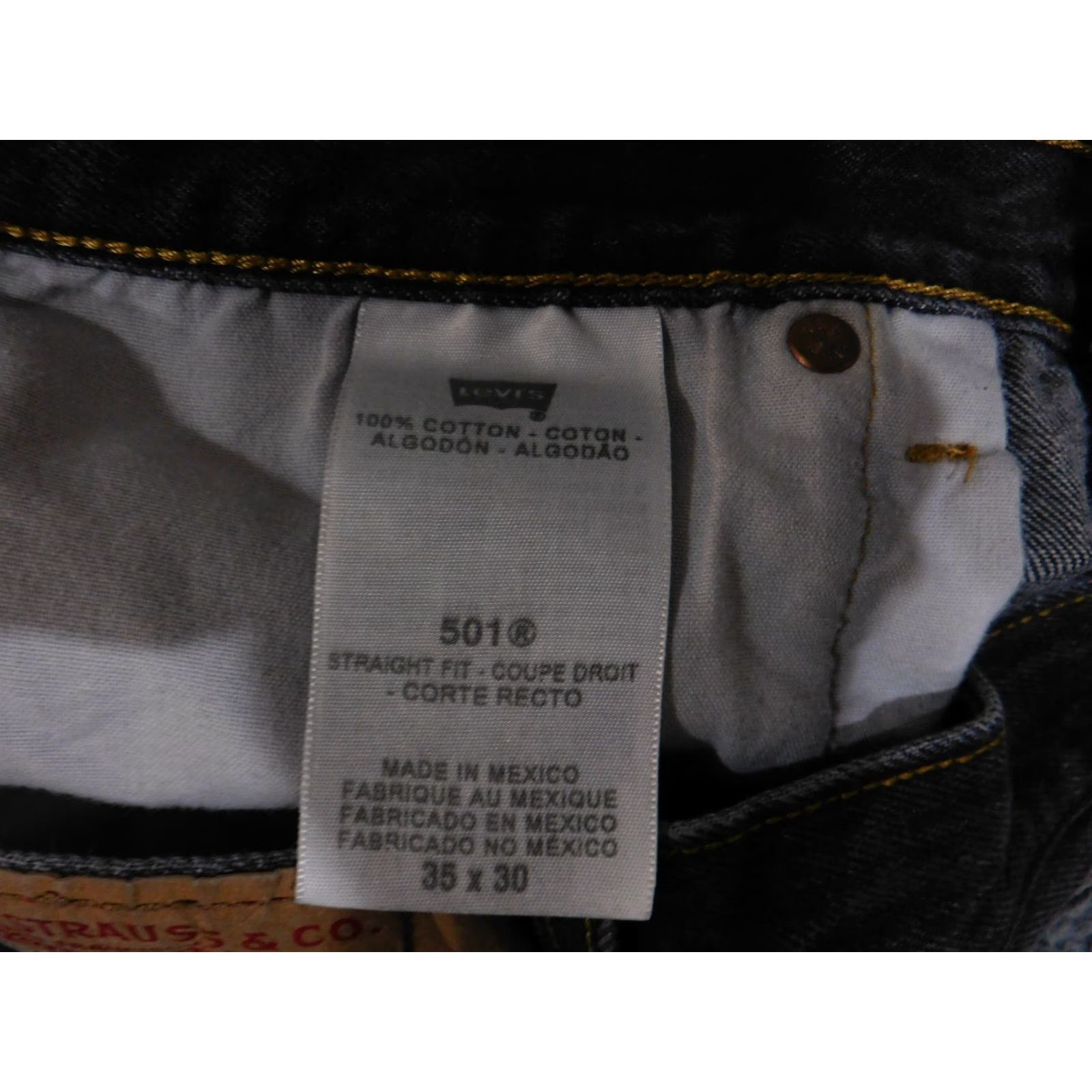 Levi's VINTAGE Levis 501XX Jeans Mens 35x30 black straight classic Size US 38 / EU 54 - 6 Thumbnail