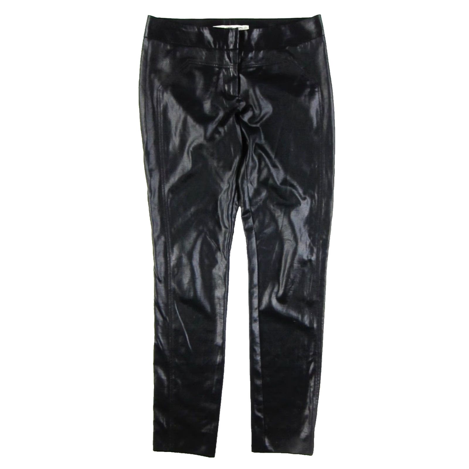 Diane von Furstenberg VINTAGE Diane von Furstenberg Black Cotton Stretch Shimmery Slim Pant Woman 4 Size 27" / US 4 / IT 40 - 2 Thumbnail