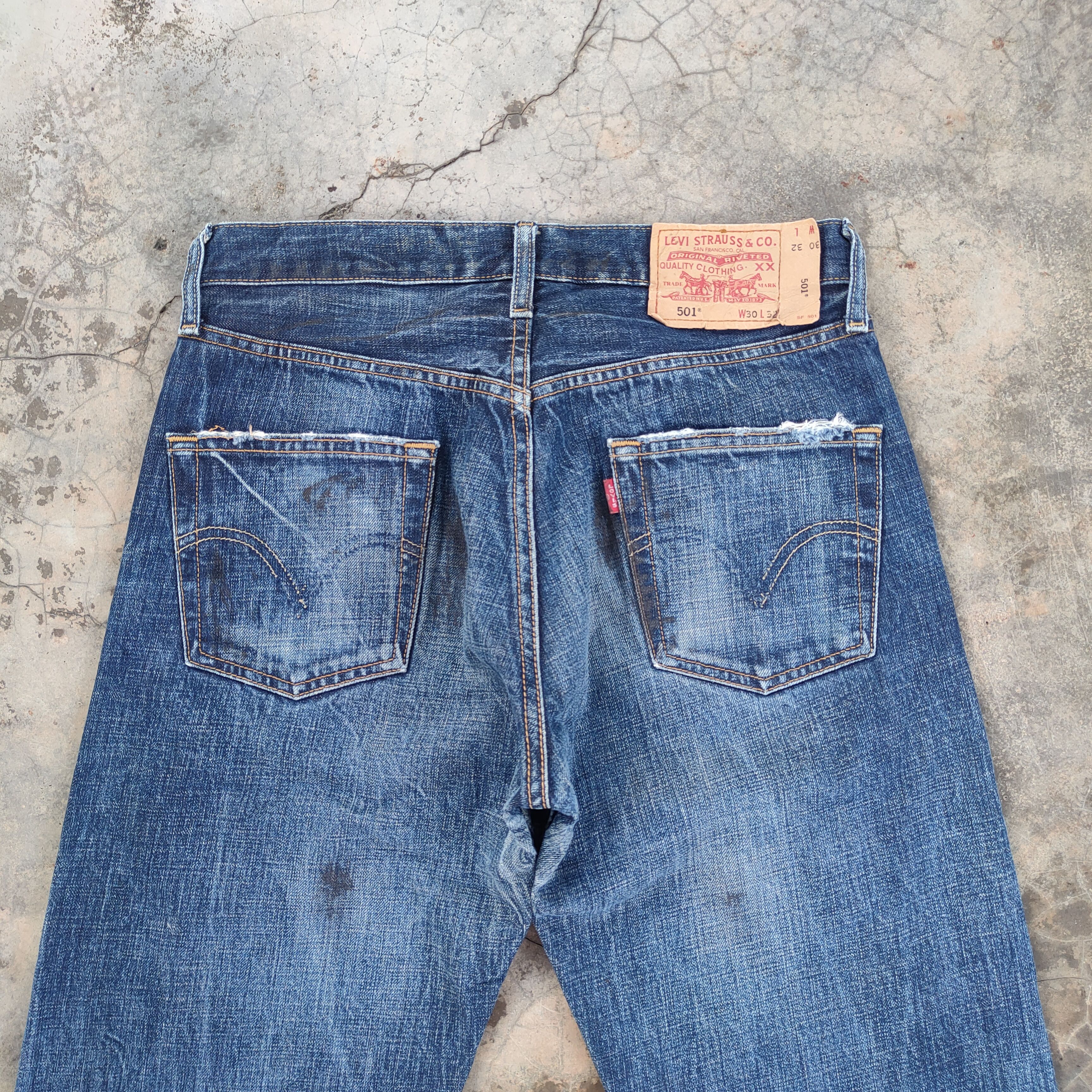 Jean × Levi's Vintage Clothing W30 VINTAGE LEVI'S 501 RUSTY DISTRESSED JEAN DENIM PANTS Size US 30 / EU 46 - 8 Thumbnail