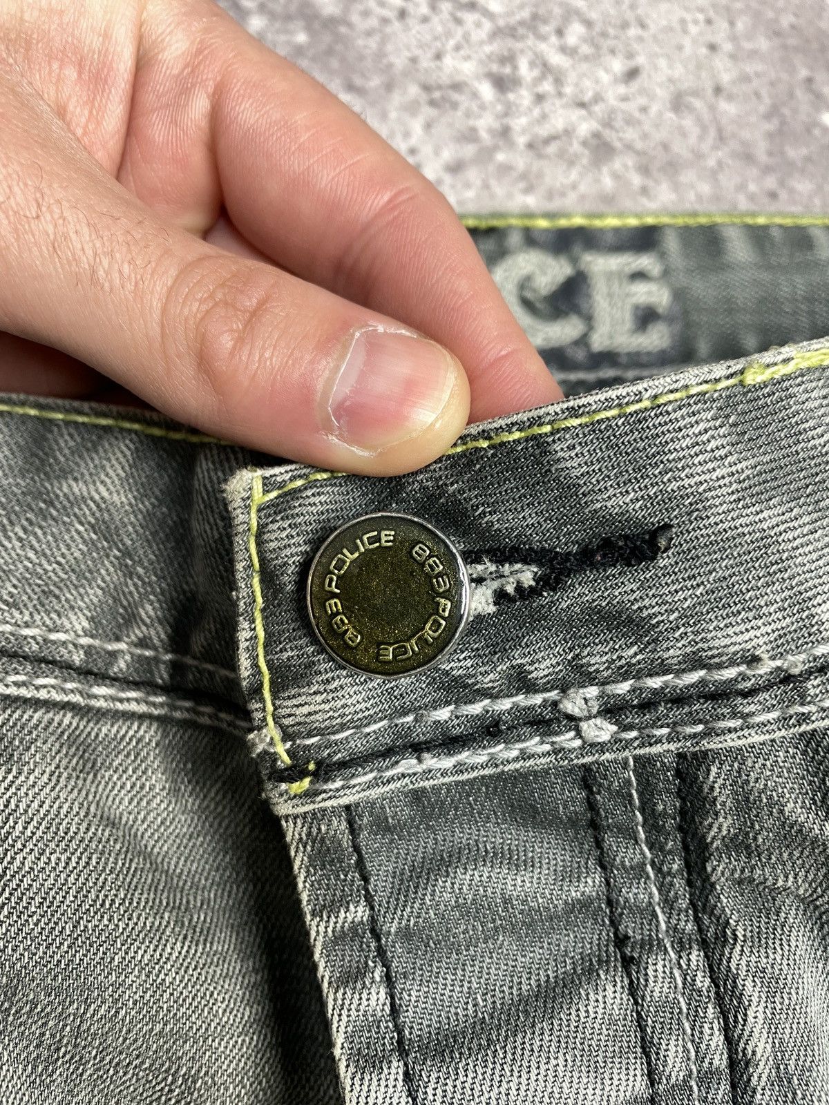 Vintage Vintage Distressed Y2K Police Cargo Jeans Pants Size US 34 / EU 50 - 12 Thumbnail