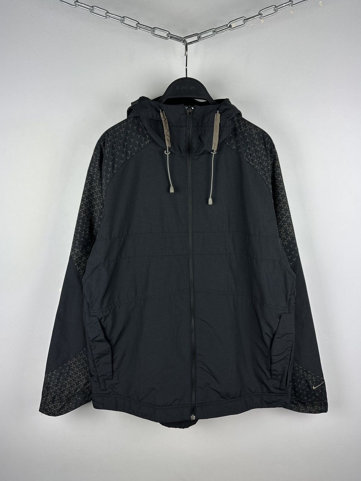 Nike × Vintage Vintage Y2K Nike Swoosh Nylon Zip Up Jacket Hype Drill Size US M / EU 48-50 / 2 - 1 Thumbnail