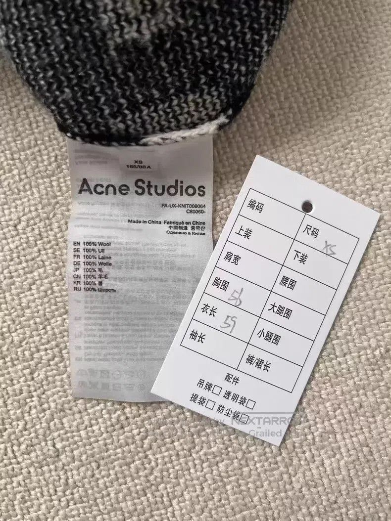 Acne Studios Acne Studios Smiley Face Patterned Check Knit Sweater Size US XS / EU 42 / 0 - 4 Thumbnail