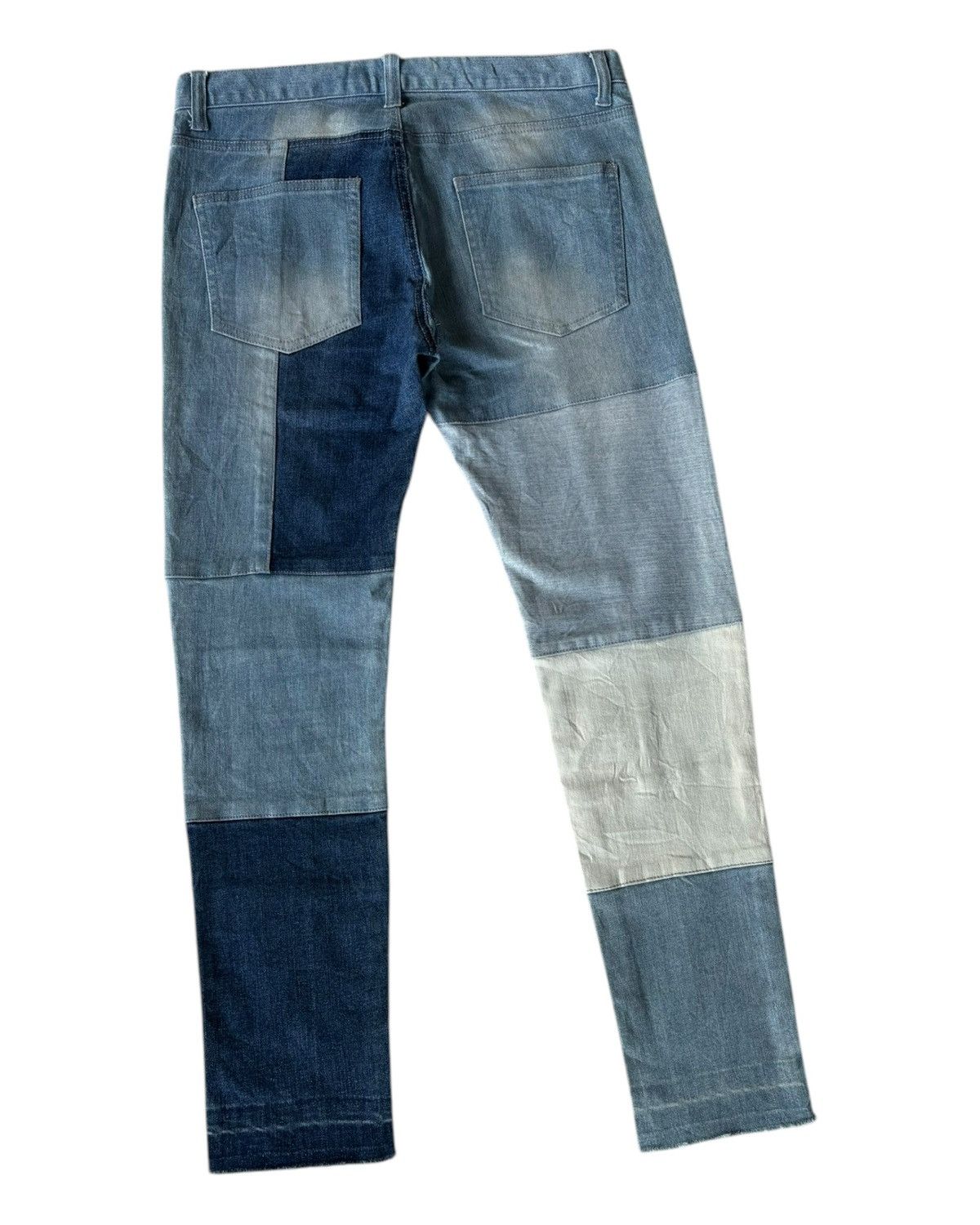 Japanese Brand 🔥CavariA PATCHWORK RELEASE HEM DENIM JEANS SLIM Size US 32 / EU 48 - 6 Thumbnail