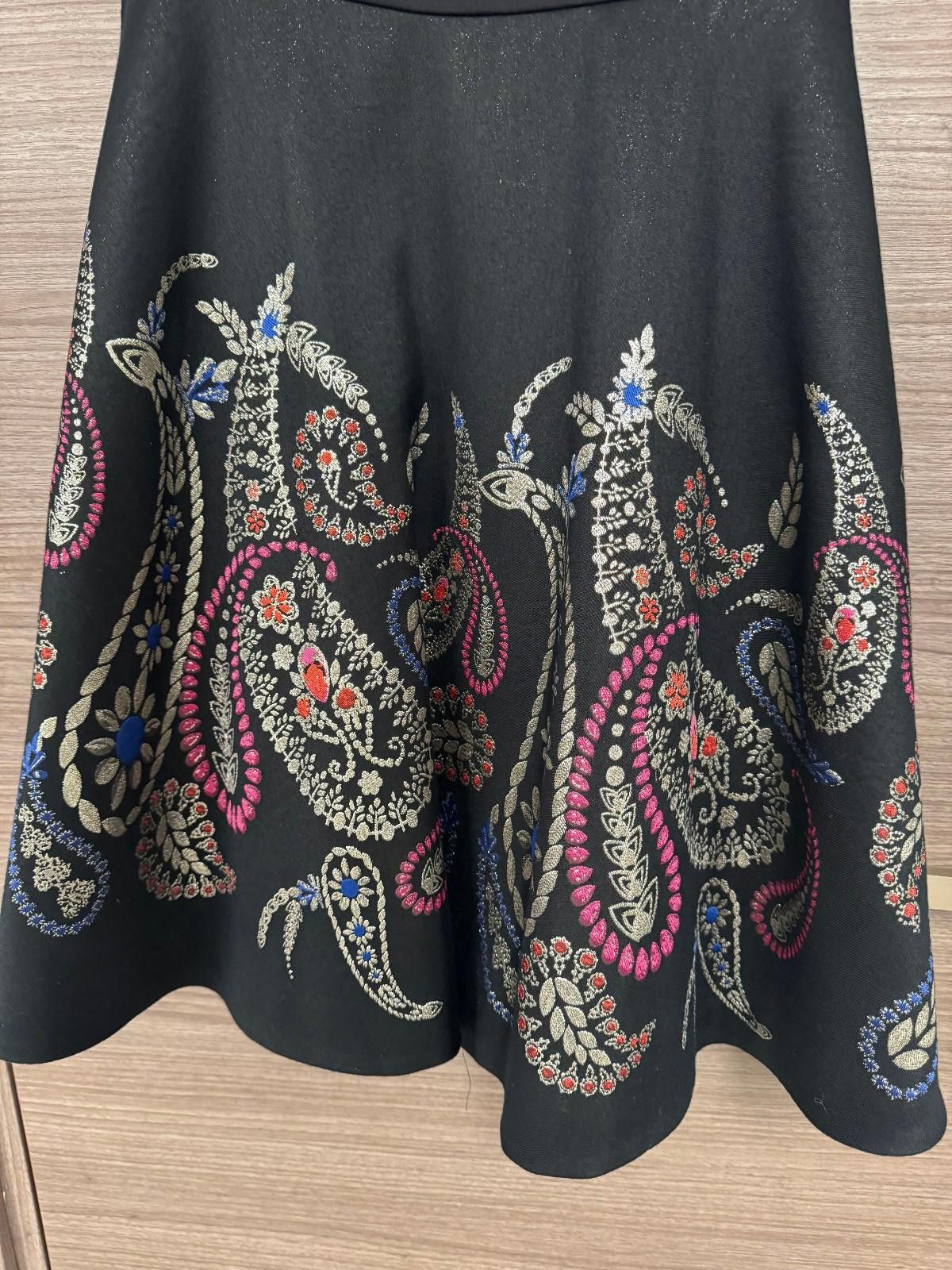 Ted Baker Ted Baker ADZE Bardot Black Skater Dress Paisley Size 2 Size XS / US 0-2 / IT 36-38 - 2 Thumbnail