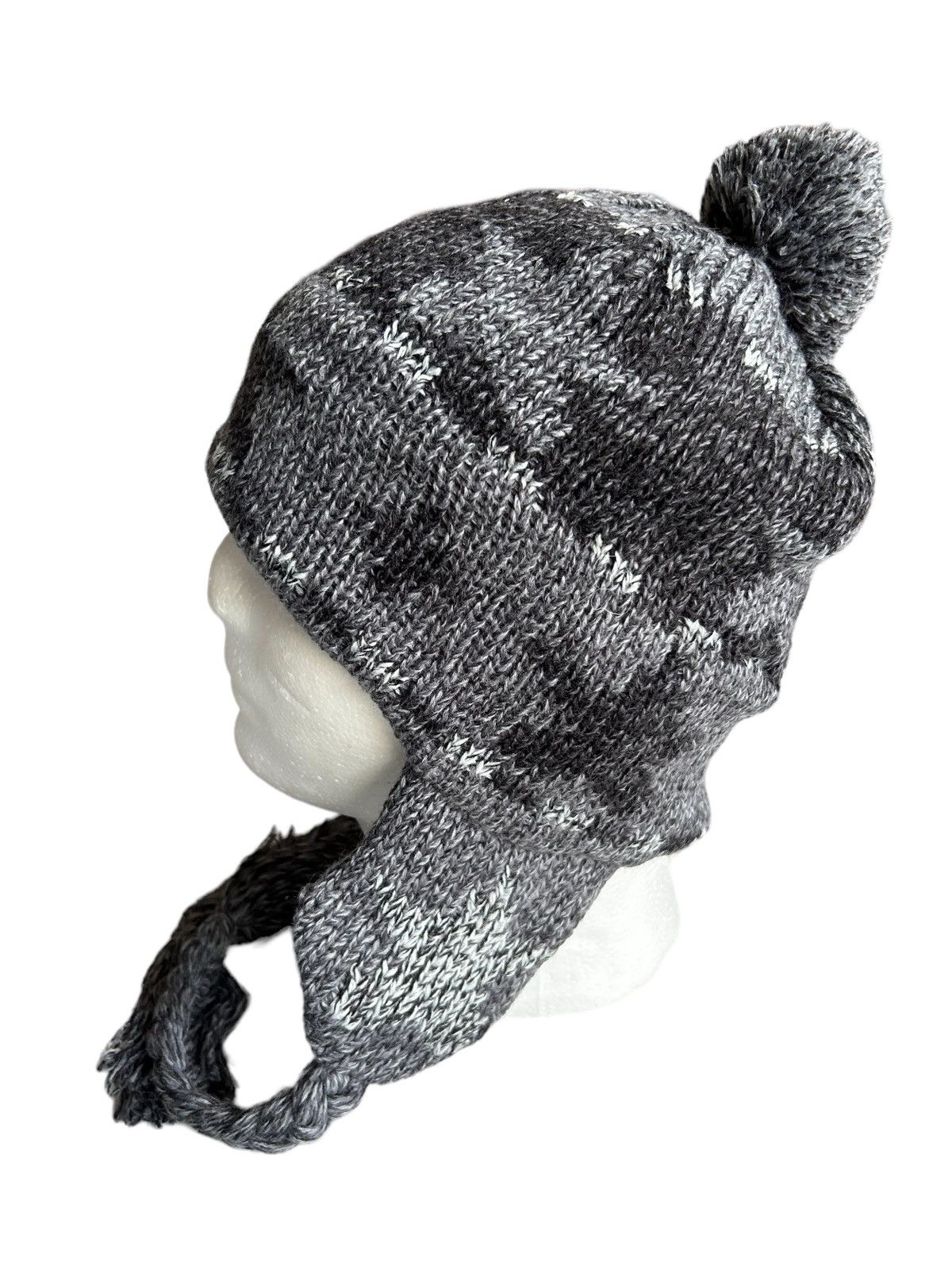 Japanese Brand Handmade Knitted Camo Beanie Hats Size ONE SIZE - 2 Thumbnail