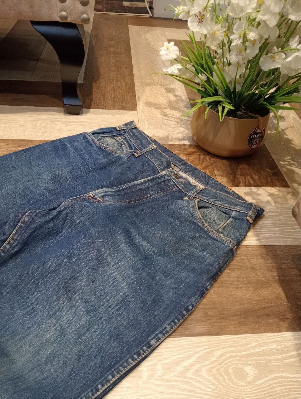 Levi's Vintage Clothing VINTAGE LEVI'S CAPITAL E ORANGE TAG BLUE DENIM PANTS Size US 31 - 7 Thumbnail