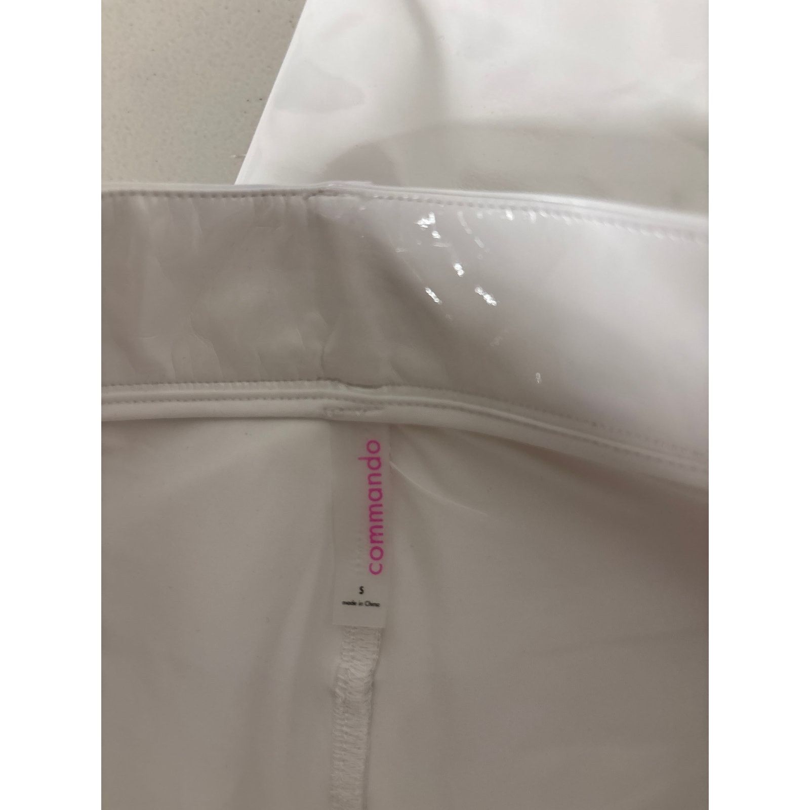 Commando New Commando SZ S White Faux Leather High Rise Skinny Pants Size 27" / US 4 / IT 40 - 3 Thumbnail