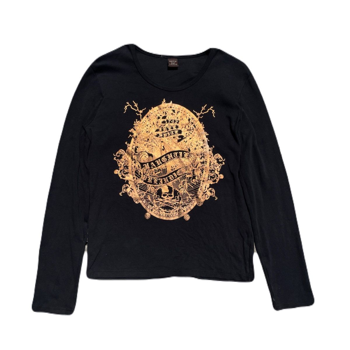 If Six Was Nine 2000s Japanese archive Vkei Glitter Skull Long Sleeve Tee Size US S / EU 44-46 / 1 - 2 Thumbnail