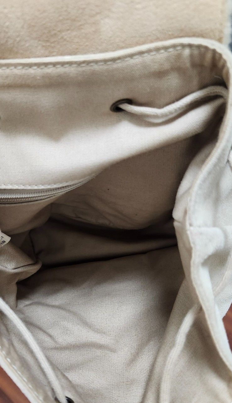 Women's UGG AUSTRALIA beige Suede Shearling Mini Backpack