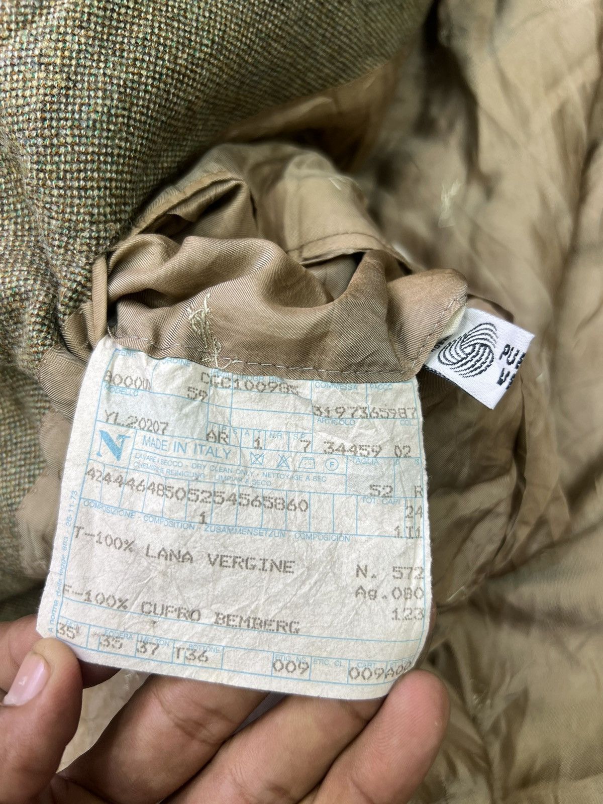 Yves Saint Laurent Vintage Yves Saint Laurent Pour Homme Green Wool Blazer Size 52R - 6 Thumbnail