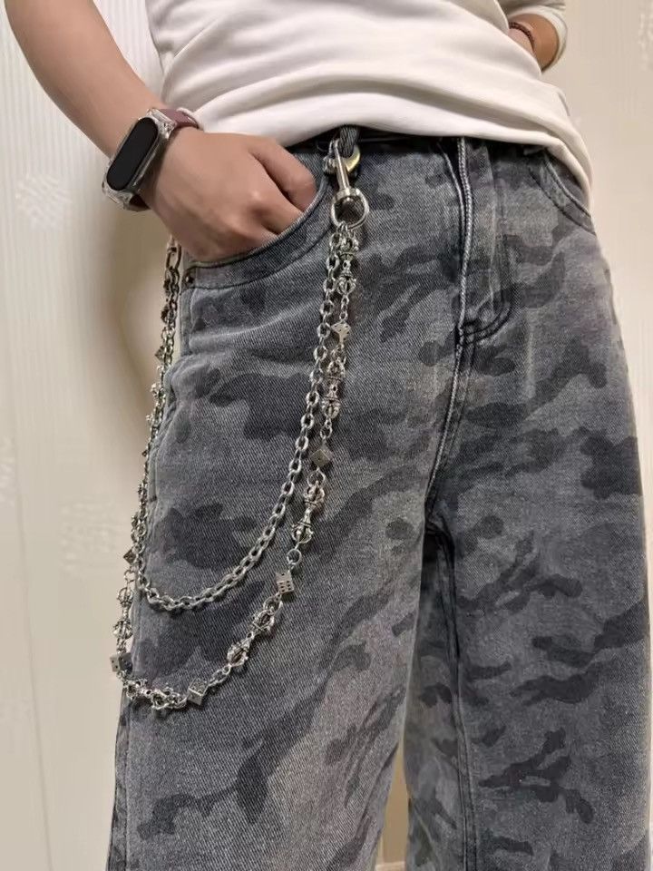 Jewelry Dice Double-Layer Pants Wallet Chain,Y2K Jeans Chain Size ONE SIZE - 10 Thumbnail