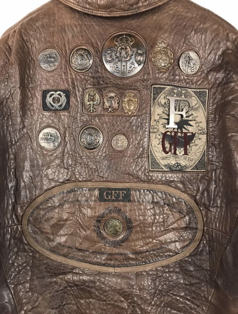 Gianfranco Ferre × Vintage Metal patch GFF Gianfranco Ferre vintage leather jacket Size US M / EU 48-50 / 2 - 19 Thumbnail