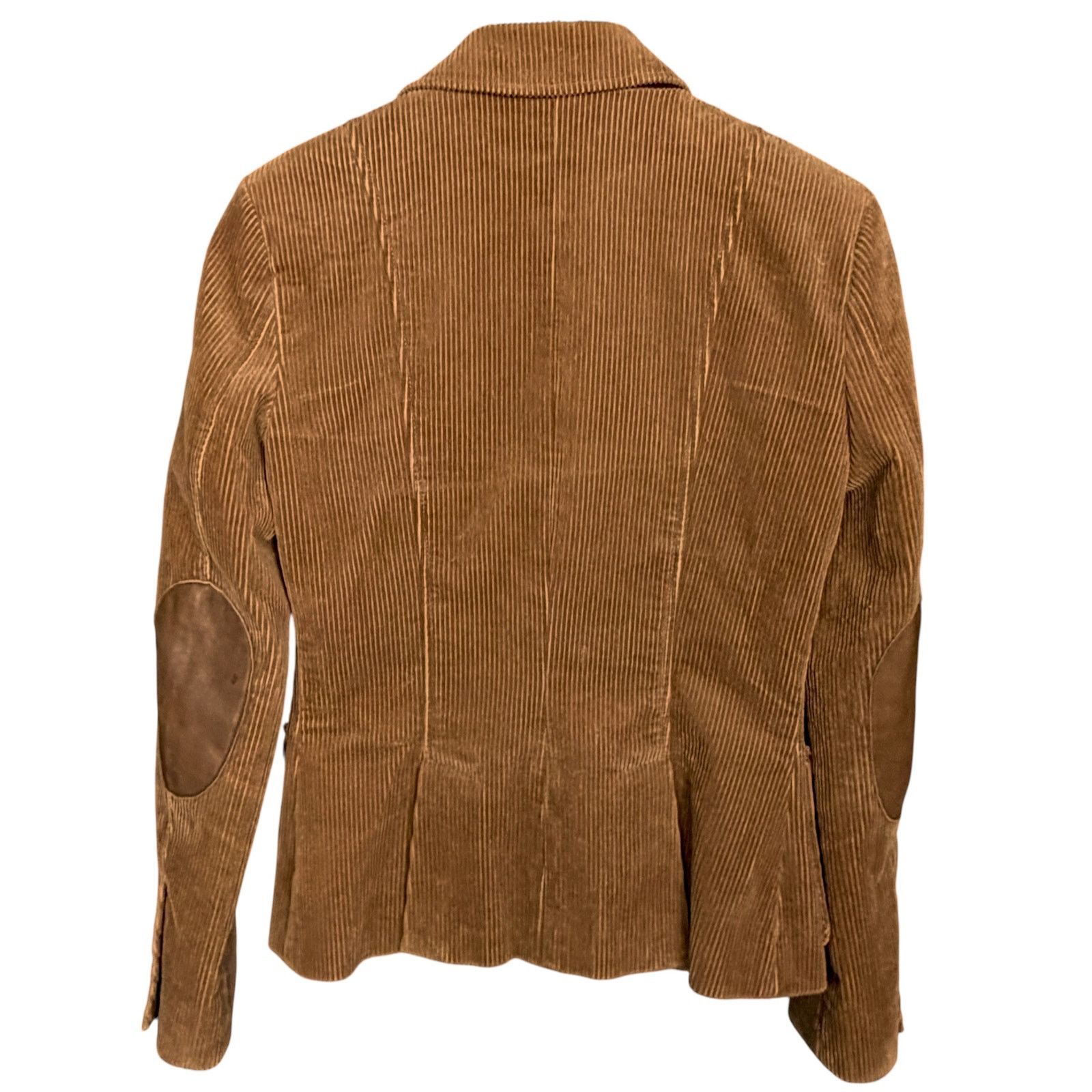 Zara Zara Basic Women's Small Brown Corduroy Blazer Elbow Patches Size S / US 4 / IT 40 - 2 Thumbnail