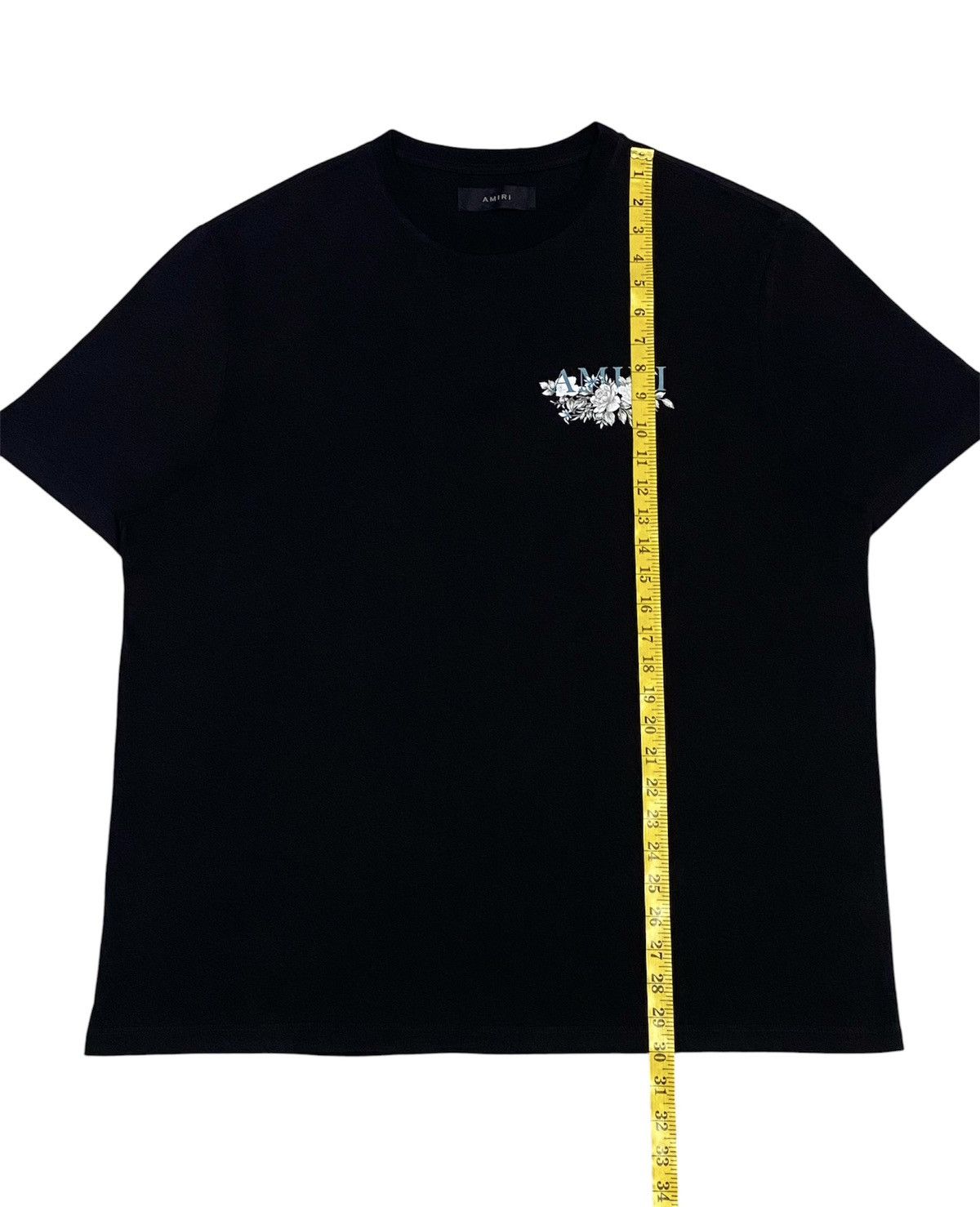 Amiri Amiri Floral Logo Black T-Shirt Size US L / EU 52-54 / 3 - 13 Thumbnail