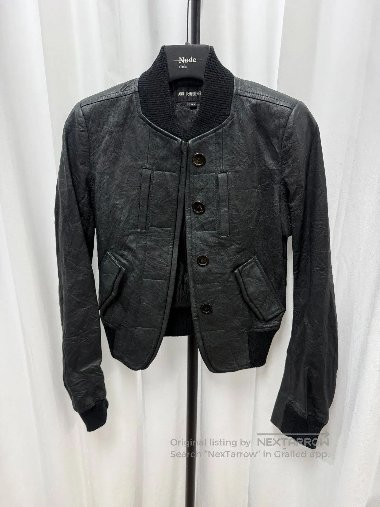 Ann Demeulemeester Ann Demeulemeester Leather Jacket. Size XXS / US 00 / IT 34 - 1 Thumbnail