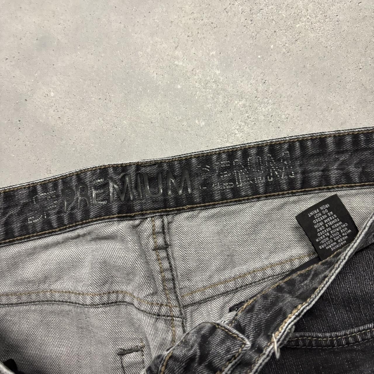 Japanese Brand × Vintage Crazy Vintage Y2K/2000s Grunge Faded Black Denim Jeans! Size US 32 / EU 48 - 7 Thumbnail