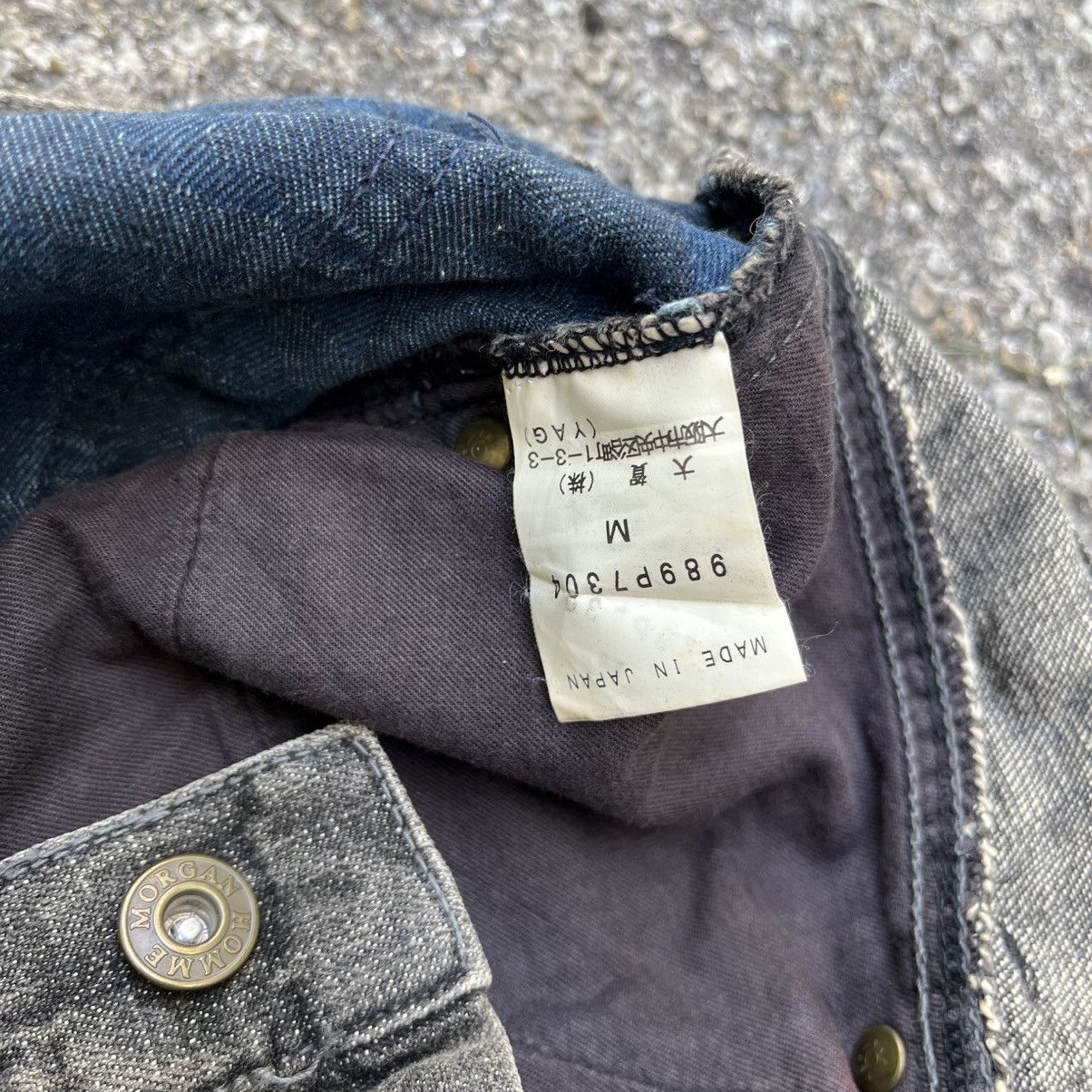 If Six Was Nine Morgan Homme Jeans Two Tone Colour Low Rise Denim Camo Size US 29 - 9 Thumbnail
