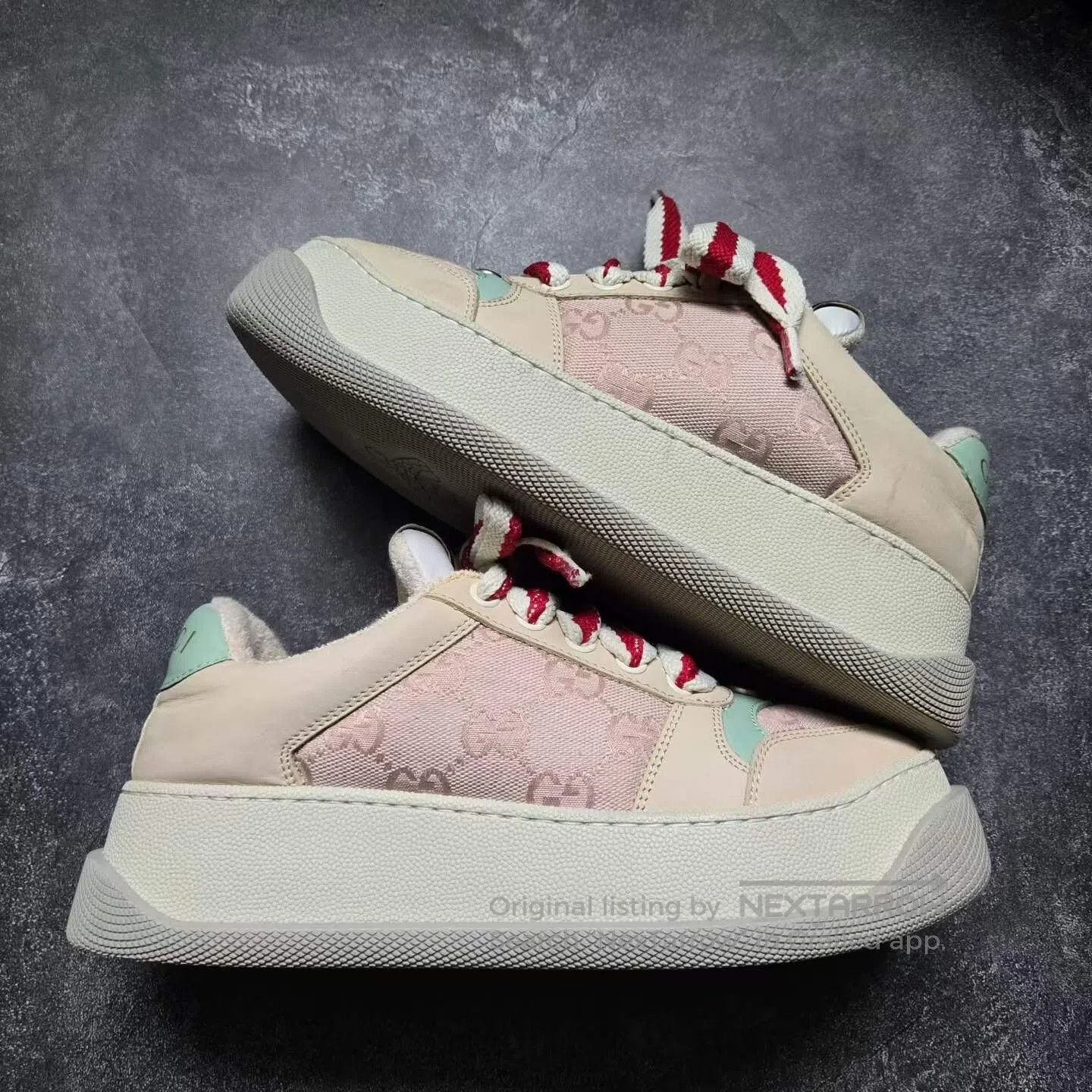 Gucci Gucci Pink Distressed Sneakers. Size US 4.5 / IT 34.5 - 5 Thumbnail