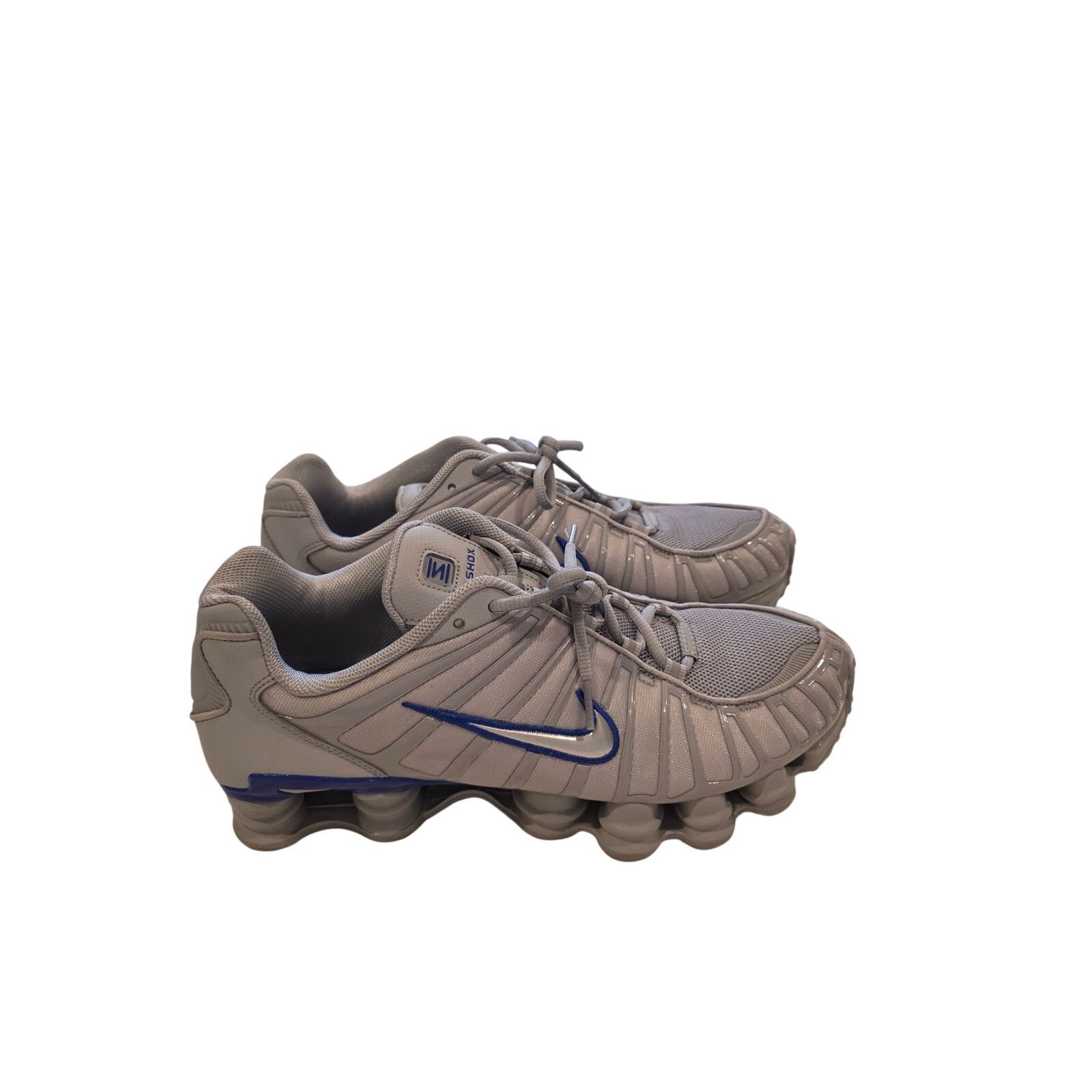 Nike Nike Shox R4 Mens 12 Gray Blue Athletic Running Sneakers Size US 12 / EU 45 - 3 Thumbnail