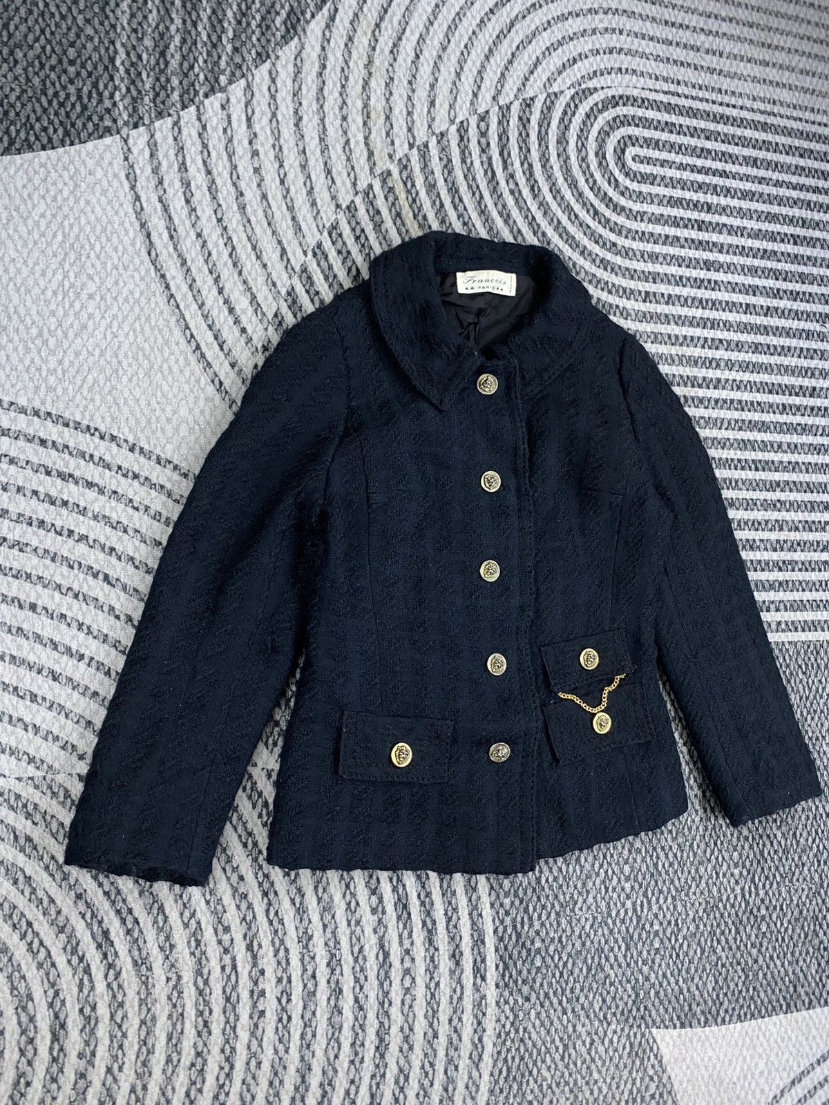 Vintage Vintage Francois Paris Flap Pocket Knit Blazer Style Jacket Size M / US 6-8 / IT 42-44 - 3 Thumbnail