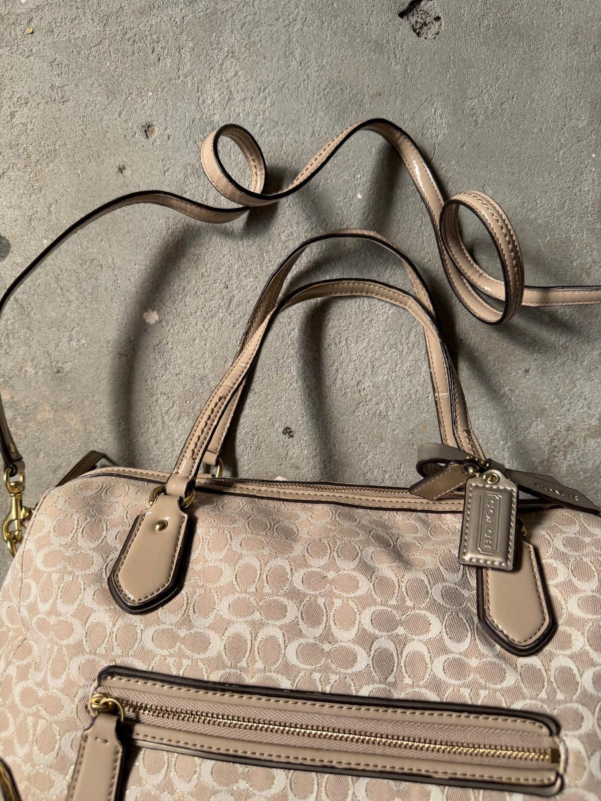 Coach Coach Signature Sparkly West Shoulder Bag Cream Size ONE SIZE - 4 Thumbnail