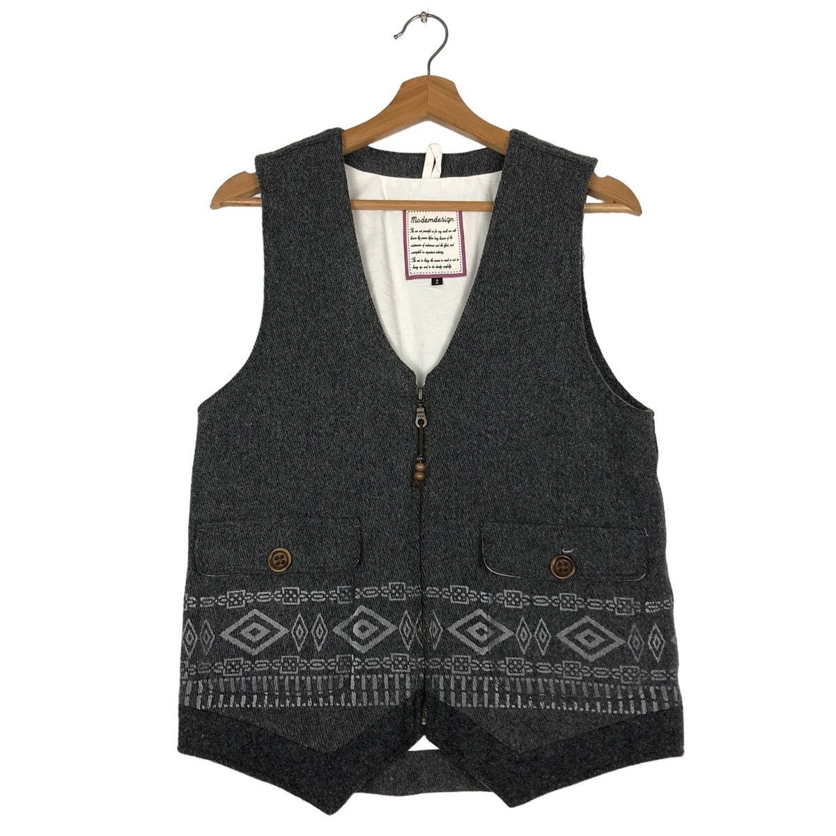 Japanese Brand 🔥VINTAGE MODEM DESIGN VEST NAVAJO NATIVE ISSEY MIYAKE Size US M / EU 48-50 / 2 - 1 Thumbnail