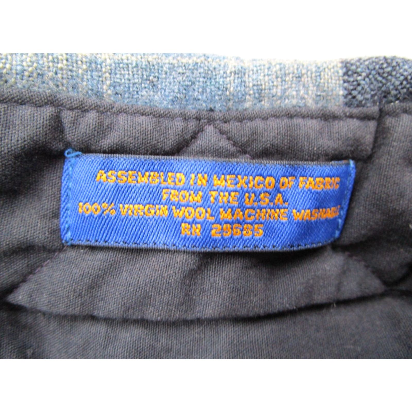 Pendleton VINTAGE Pendleton Shirt Mens M Blue Check Wool Button Up Pockets Western Classic 90s Men Size US M / EU 48-50 / 2 - 4 Thumbnail