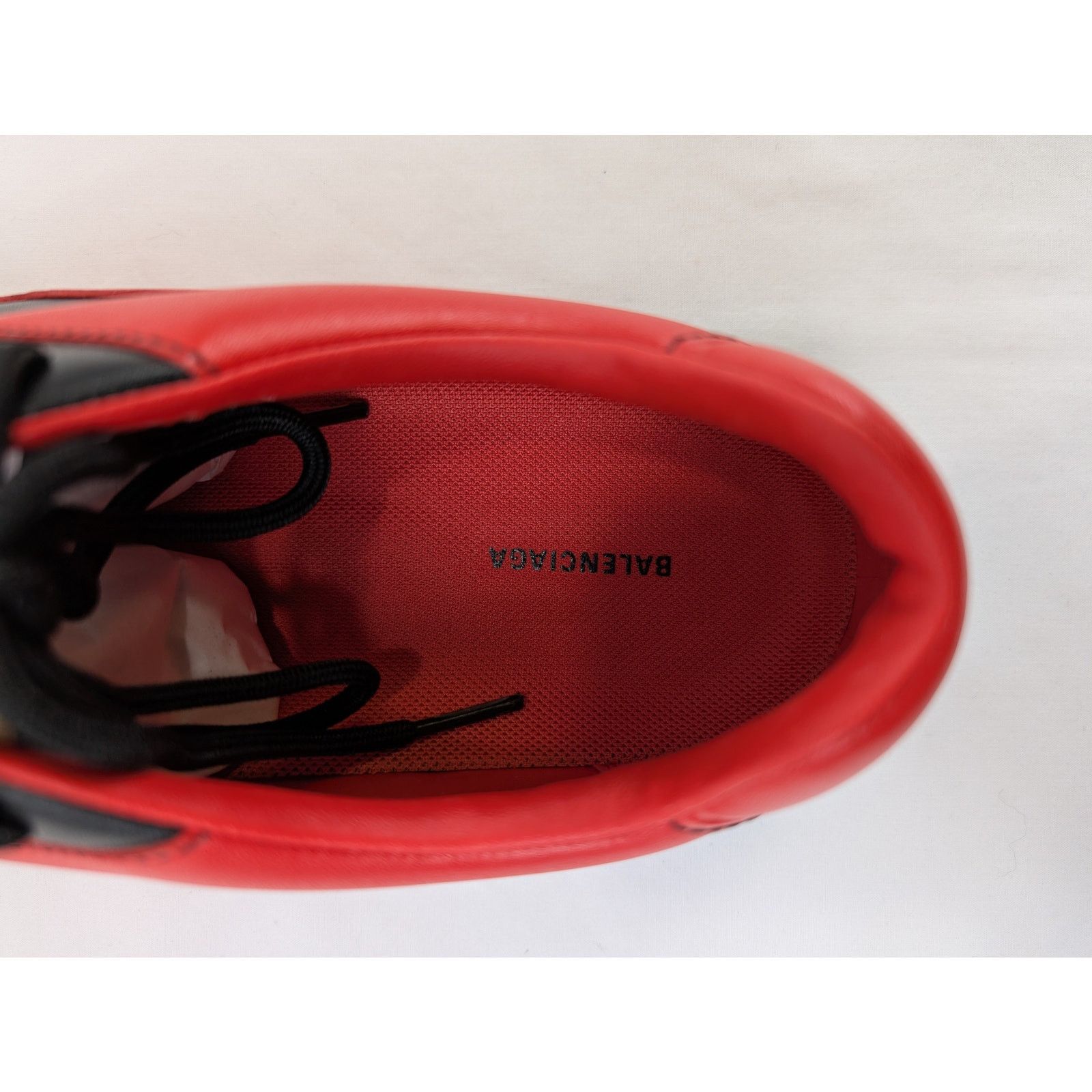 Balenciaga o1rshd1 Matt Leather Free Material Zen Sneaker in Red/Black Size US 9 / EU 42 - 17 Thumbnail