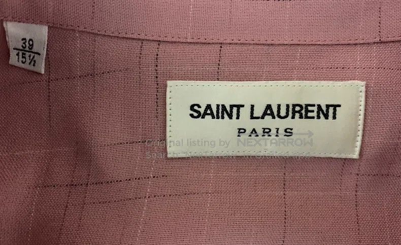 Saint Laurent Paris Saint Laurent Paris size 39 Pink Cuban collar bamboo shirt Size US S / EU 44-46 / 1 - 3 Thumbnail