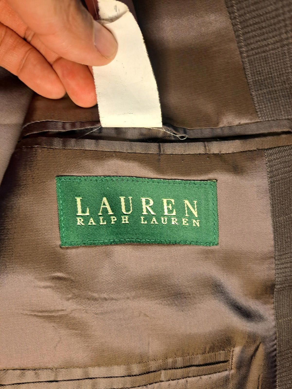 Polo Ralph Lauren Ralph Lauren Sport Coat Mens 44L Long Brown Wool Glen Plaid Size 44L - 2 Thumbnail