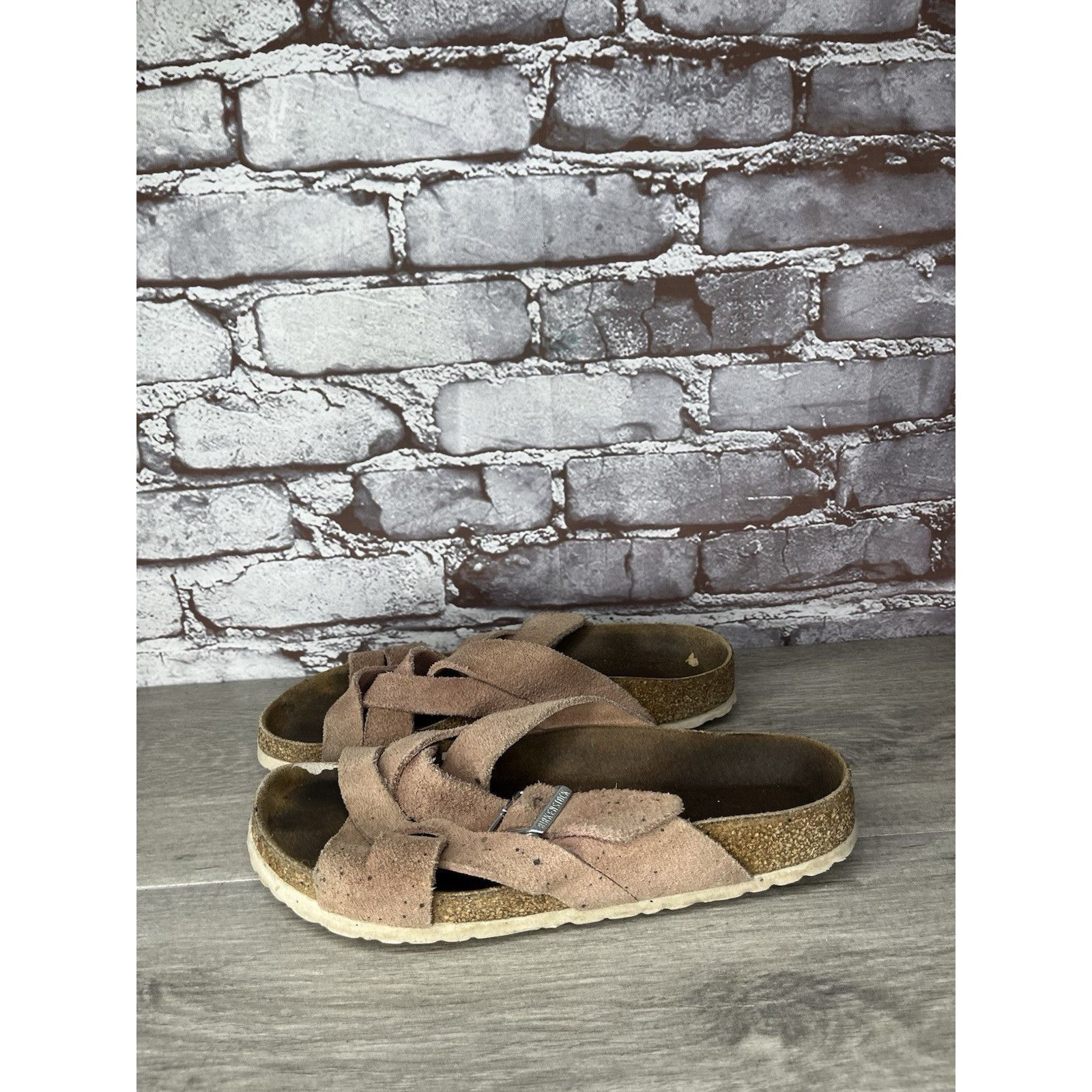 Birkenstock Birkenstock Lugano Pink Clay Suede Leather Slides Sandals Wo Size US 8.5 / IT 38.5 - 15 Thumbnail