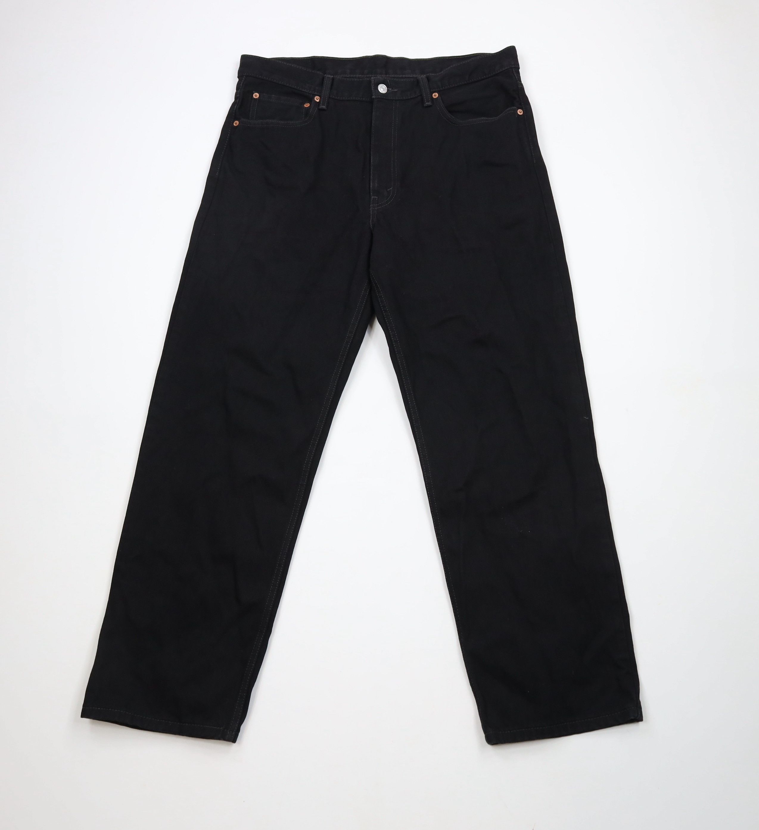 Levi's × Vintage Vintage Y2K Levis 550 Relaxed Fit Denim Jeans Black Cotton Size US 36 / EU 52 - 1 Thumbnail