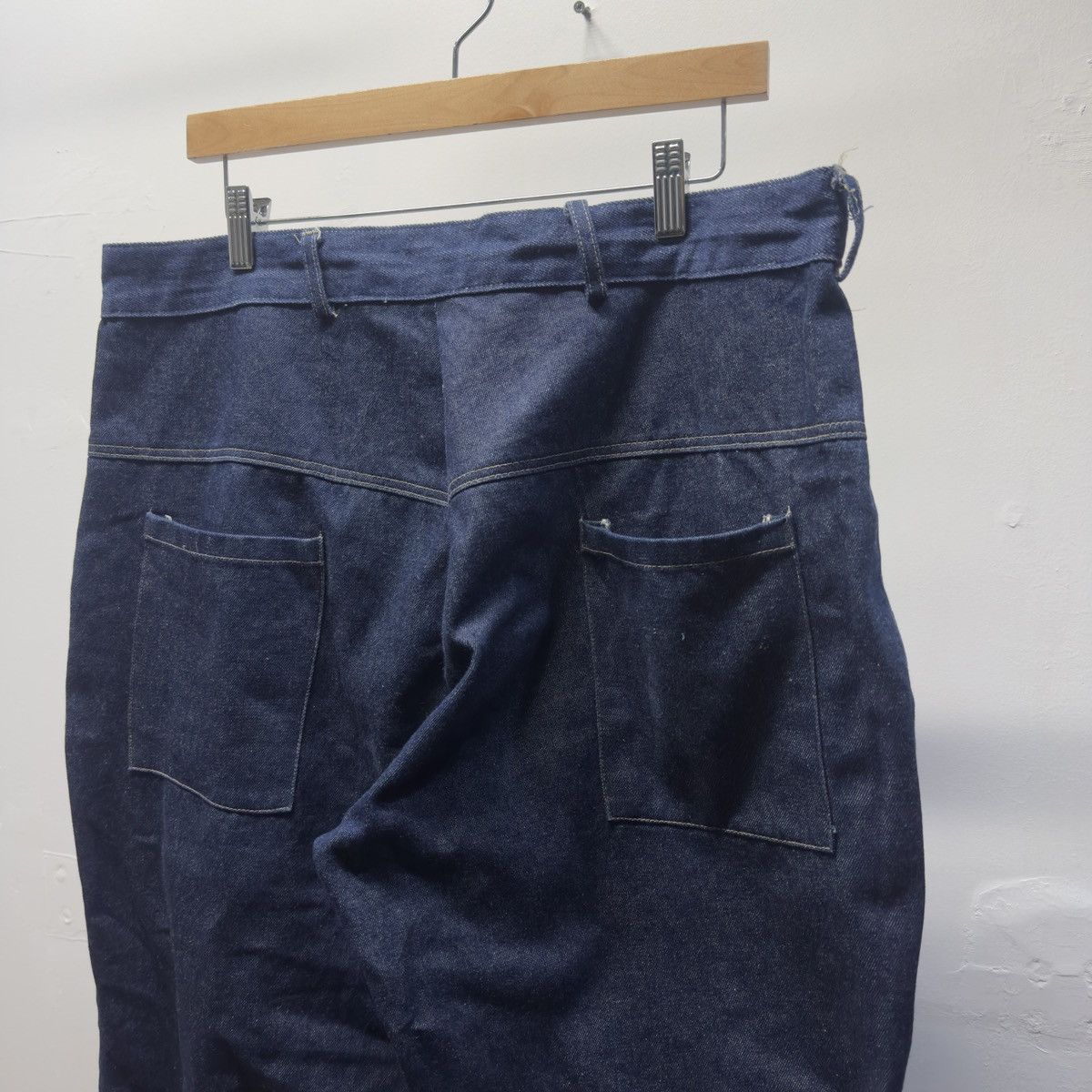 Vintage 80s Dark Wash Baggy Wide Leg Denim Jeans ERD Grunge Chrome Size US 37 - 10 Thumbnail
