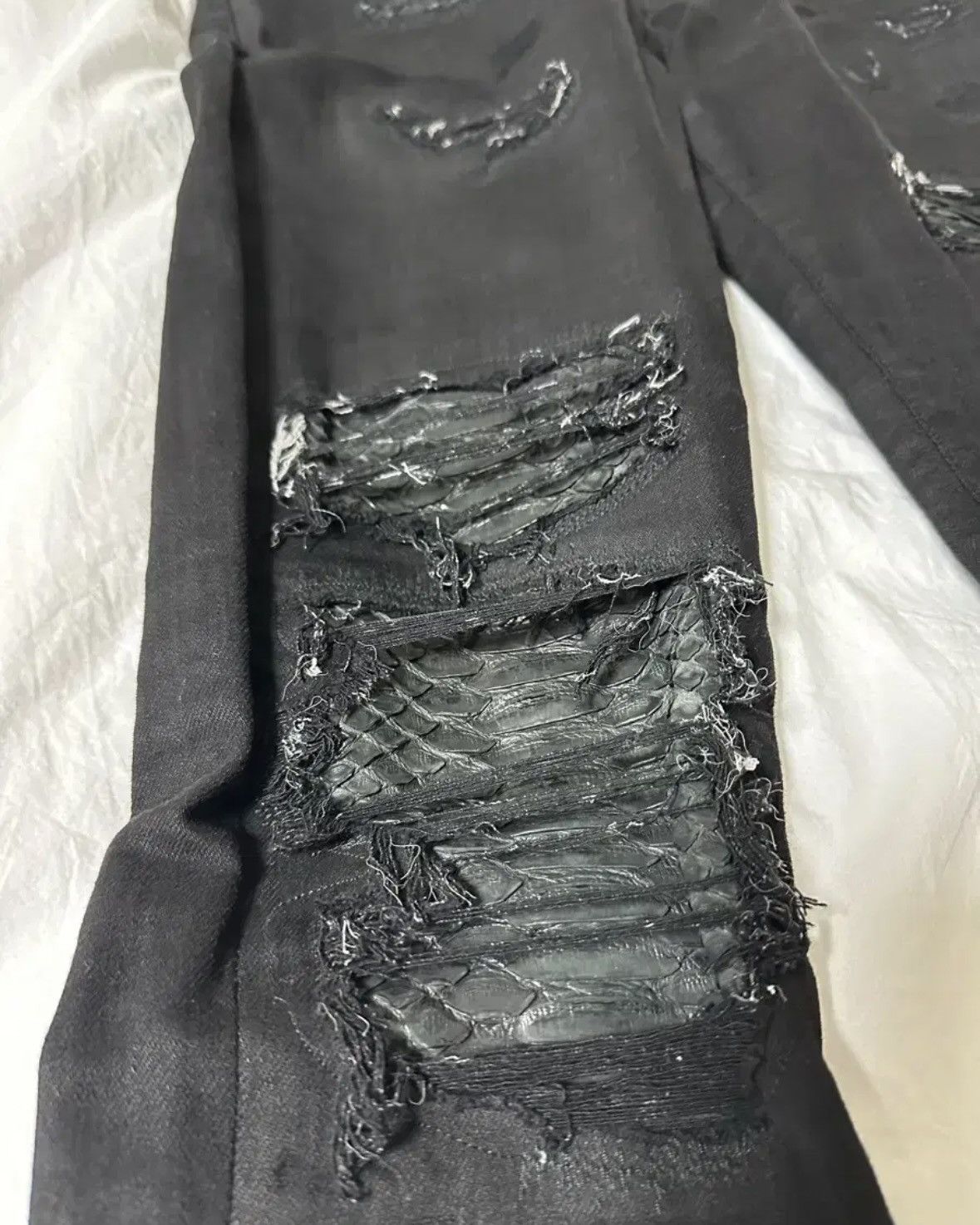 Amiri AMIRI MX0 Distressed Skinny Denim Jean Size US 29 - 3 Thumbnail