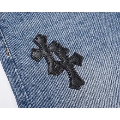 Japanese Brand Masaki x Aika Embroidered Washed Cross Straight Shorts Size US 30 / EU 46 - 4 Thumbnail