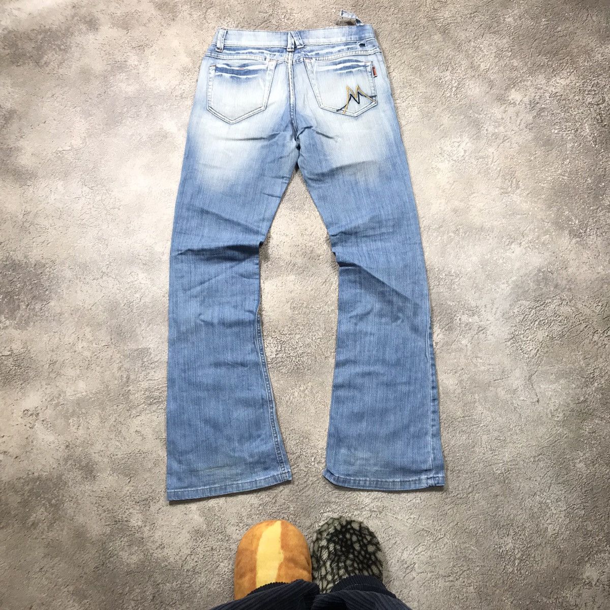 Vintage Vintage Y2K Baggy Flared Distressed Jeans Skate Grunge 27 Size 27" / US 4 / IT 40 - 3 Thumbnail