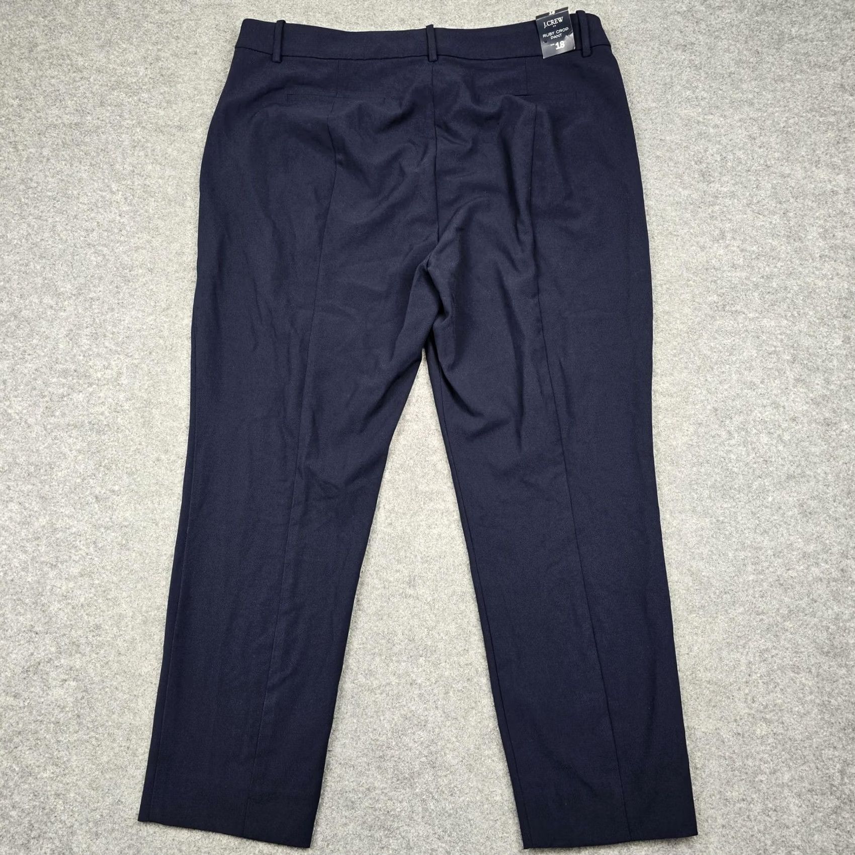 J.Crew J Crew Pants Womens 18 Navy Blue Twill Ruby Crop Stretch Dress Career Work New Size 40" / US 18 - 7 Thumbnail