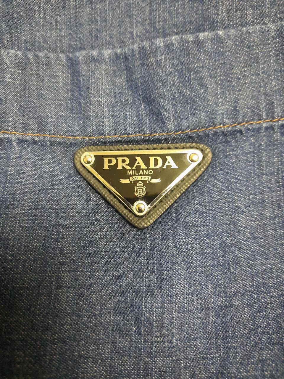 Prada *New* Logo Denim Shirt Size US M / EU 48-50 / 2 - 3 Thumbnail