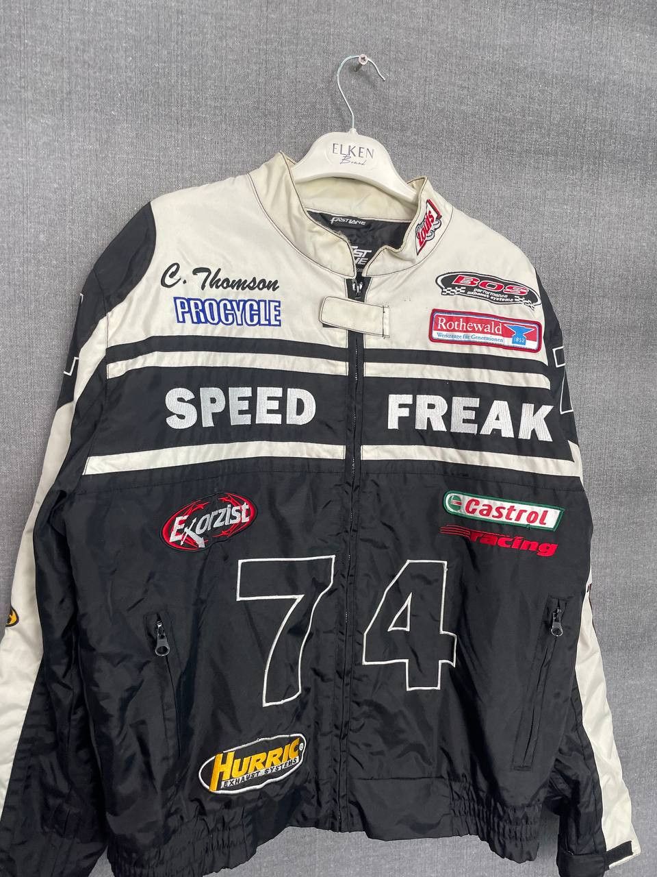 NASCAR Vintage Speed Freak # 74 Fast Lane NASCAR Racing Jacket Size US L / EU 52-54 / 3 - 2 Thumbnail
