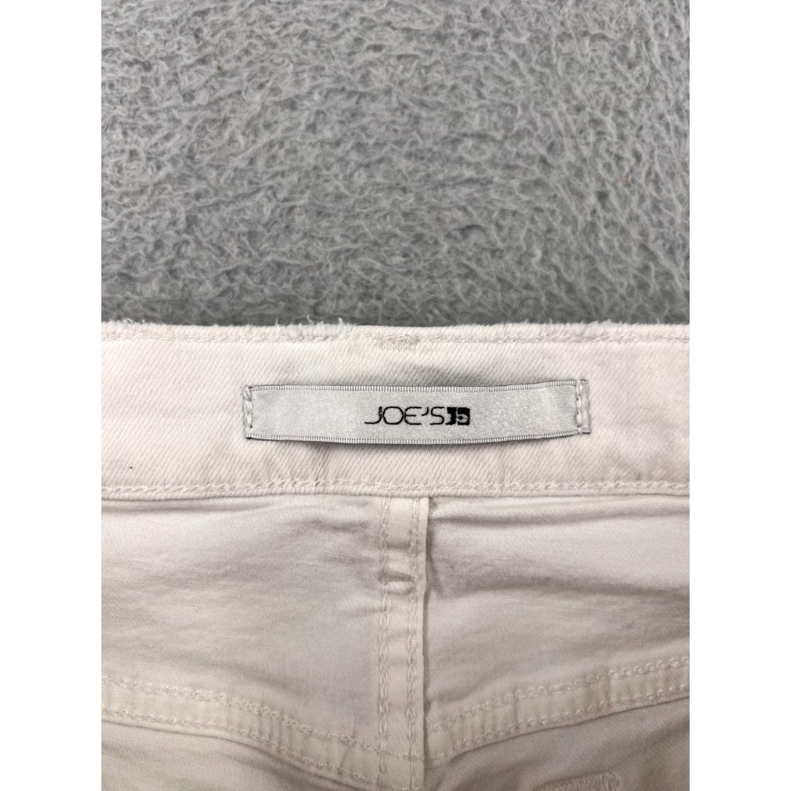 Vintage Joes Jeans Shorts Womens 25 White Distressed Cotton Blend Stretch Pockets 26x4 Size 34" / US 12 / IT 48 - 3 Thumbnail