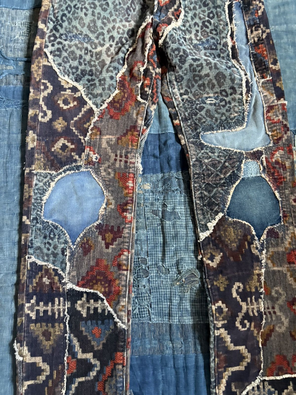 Kapital Kountry KOUNTRY Repair Mixed Pattern Corduroy Patchwork Jeans Size US 30 / EU 46 - 4 Thumbnail