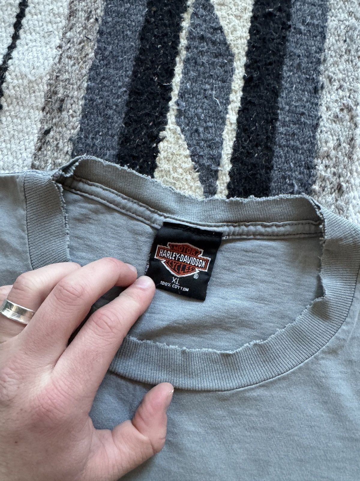 Harley Davidson Vintage 90s Harley Davidson Hawaii Thrashed T-Shirt XL Size US XL / EU 56 / 4 - 9 Thumbnail