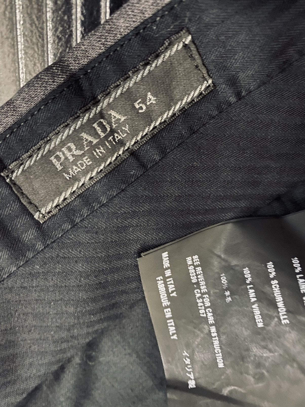 Prada Prada 🇮🇹 ardesia grey super 110’s wool street slacks 54 NW Size US 37 - 16 Thumbnail