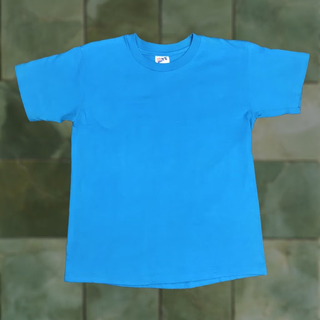Hanes VINTAGE Hanes T-Shirt Blue Adult Small Crew Neck Short Sleeve 100% Cotton Single Stitch 90s Mens Size US S / EU 44-46 / 1 - 1 Thumbnail