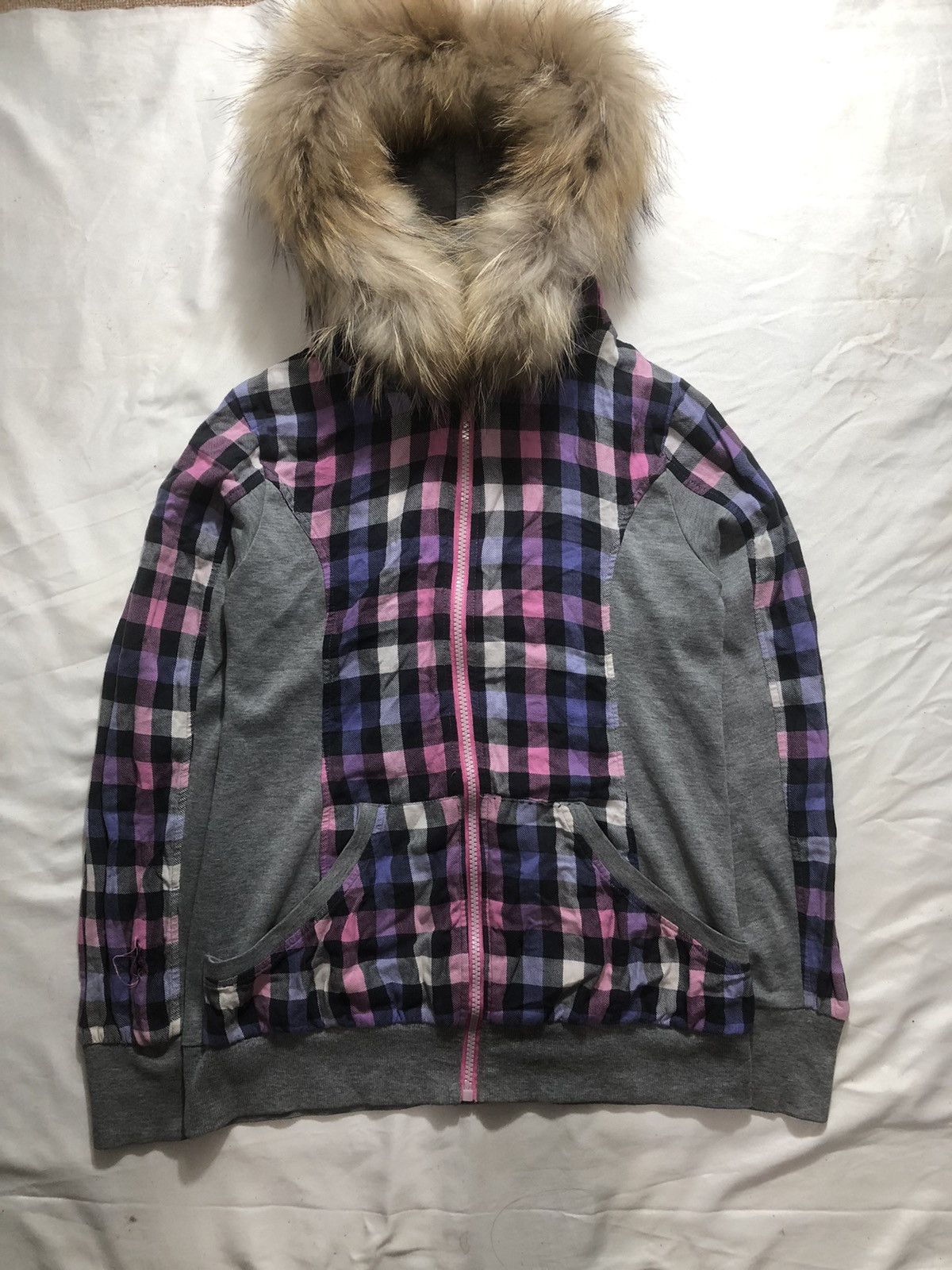 ジャケット・アウター nape_ foxfur hoodie LGB ifsixwasnine Strap Jacket LGB If Six Was Nine Style Faux Fur Zip Hood