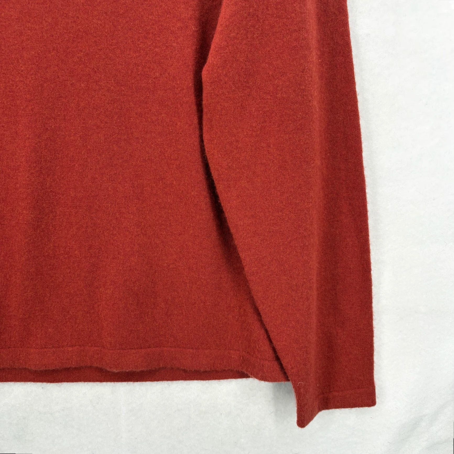 Vintage Grayson & Dunn Sweater Mens XL Red 100% Cashmere Quarter Zip Mock Neck Pullover Size US XL / EU 56 / 4 - 3 Thumbnail