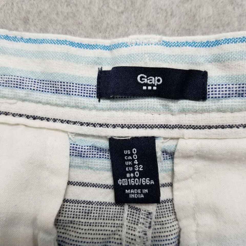 Gap Gap Shorts Womens 0 Striped Chino Casual Lightweight Size 25" / US 0 / IT 36 - 7 Thumbnail
